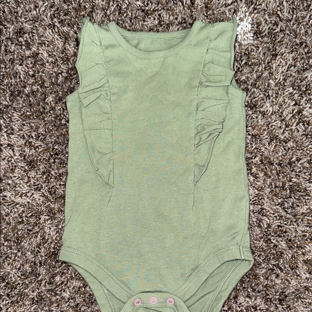 Cat & Jack Olive Ruffled Bodysuit